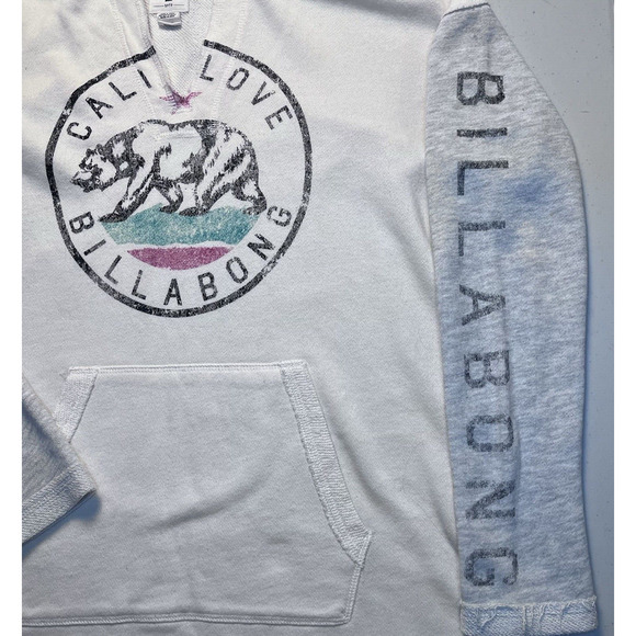 Billabong California Love Pullover Hoodie Vneck Sweatshirt Sweater Size Large - Picture 5 of 14